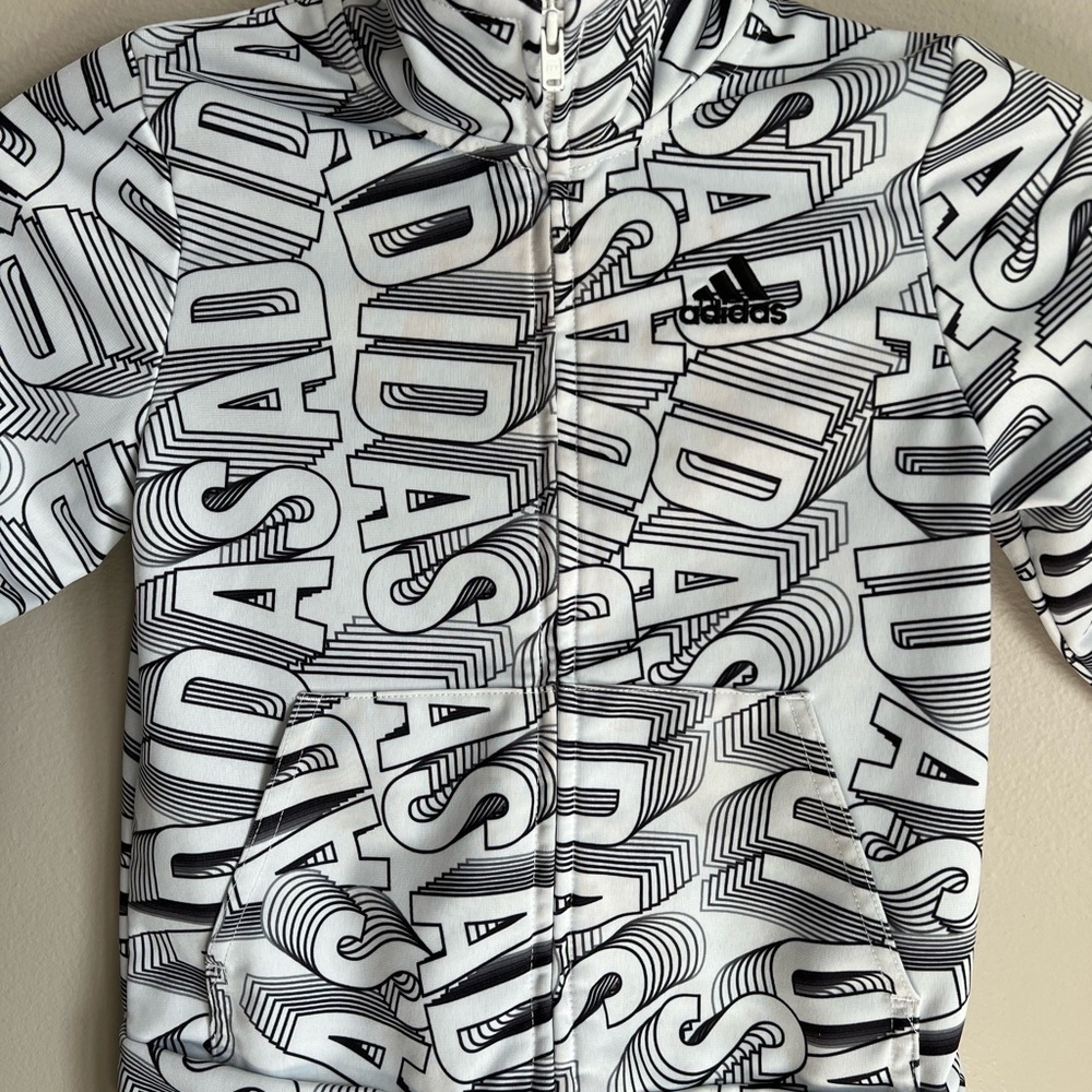 Adidas Monochrome Graphic Zip-Up